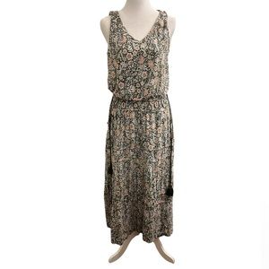 J Jill Floral Boho Tassel Maxi Dress